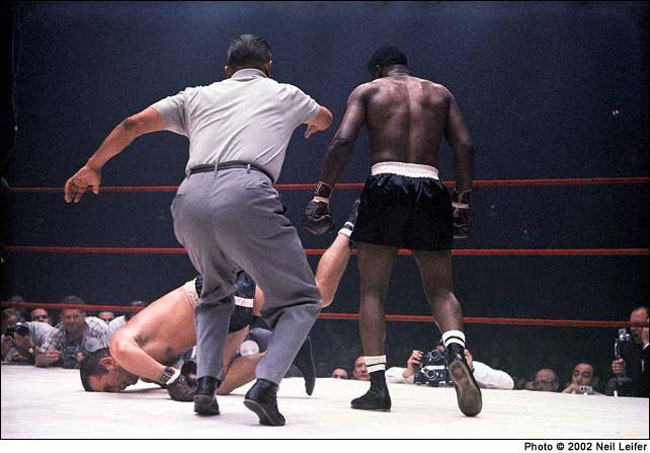 Face down in the canvas