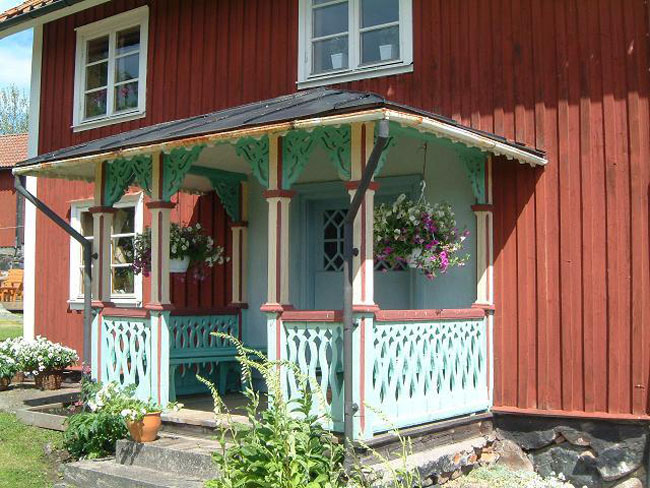 Flowers on the porch